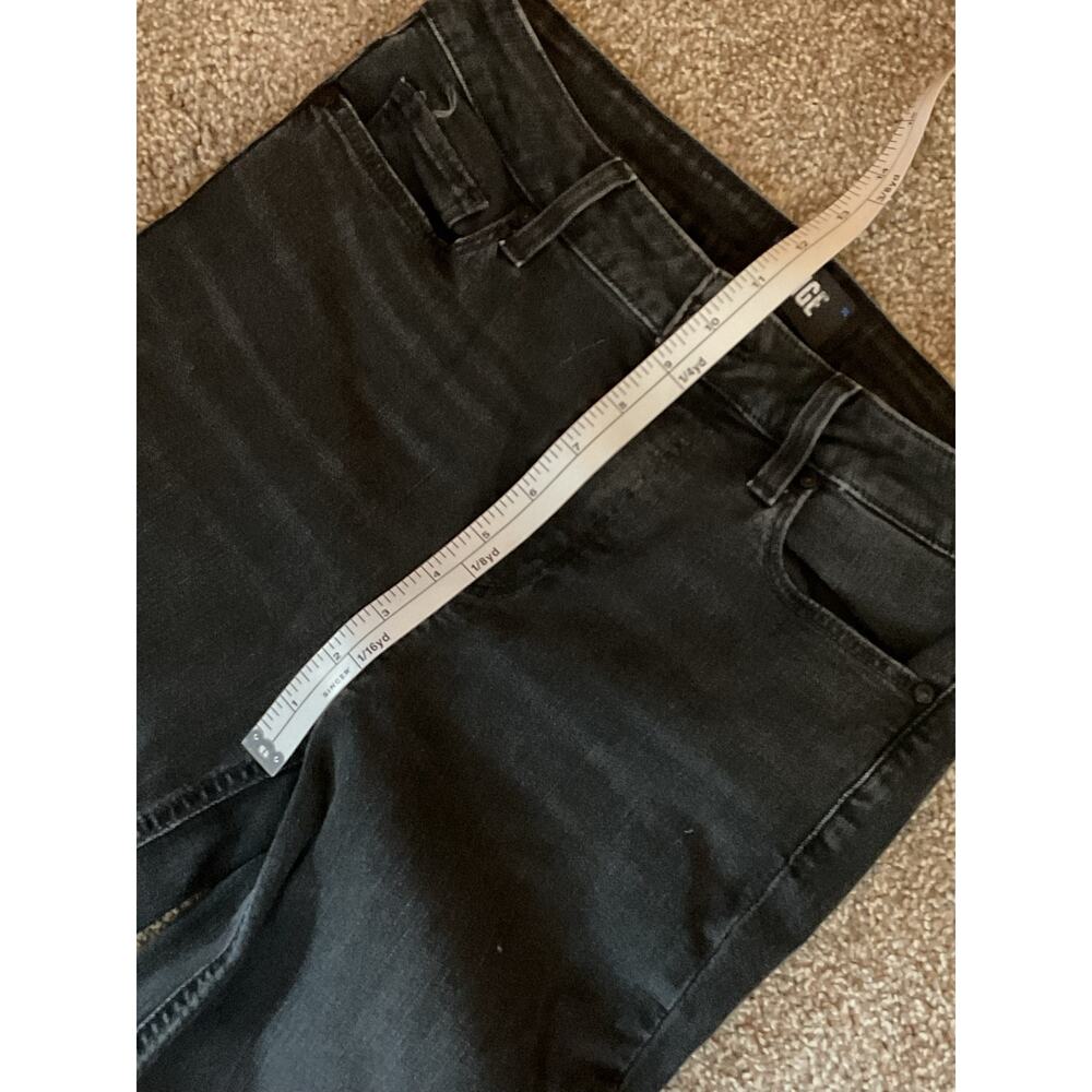 PAIGE Laurel Canyon High Rise Flare Jeans – Black Willow, Size 28 - Picture 6 of 7